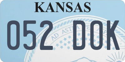 KS license plate 052DOK