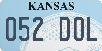 KS license plate 052DOL
