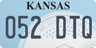 KS license plate 052DTQ