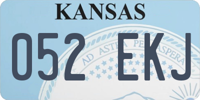 KS license plate 052EKJ