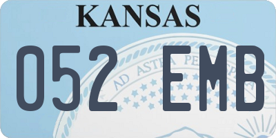 KS license plate 052EMB