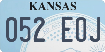 KS license plate 052EOJ