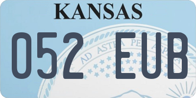 KS license plate 052EUB