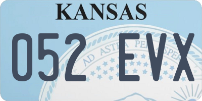 KS license plate 052EVX