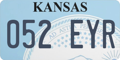 KS license plate 052EYR
