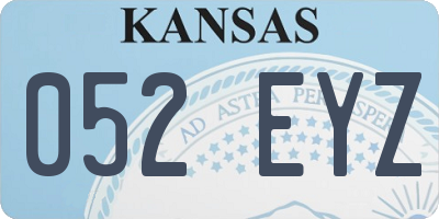 KS license plate 052EYZ