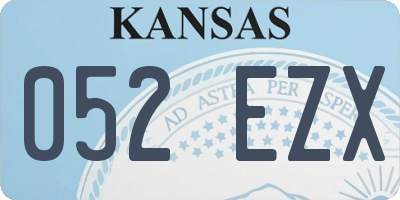 KS license plate 052EZX