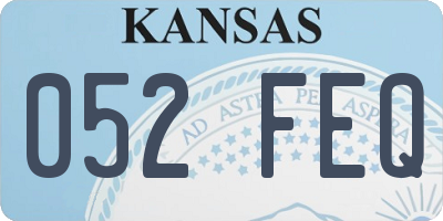 KS license plate 052FEQ