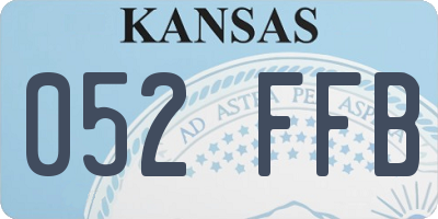 KS license plate 052FFB