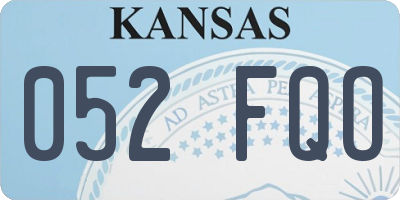 KS license plate 052FQO