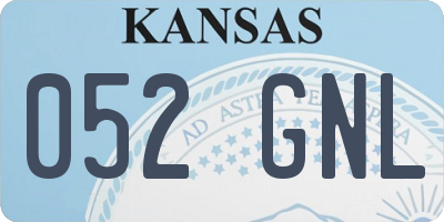 KS license plate 052GNL