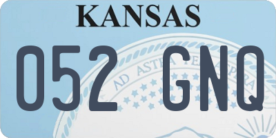 KS license plate 052GNQ