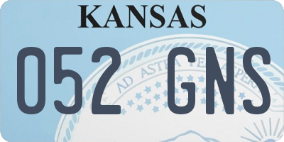 KS license plate 052GNS