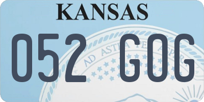 KS license plate 052GOG