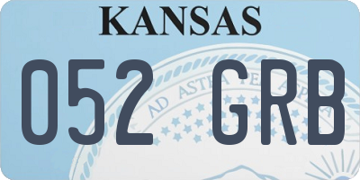 KS license plate 052GRB