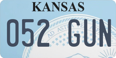 KS license plate 052GUN
