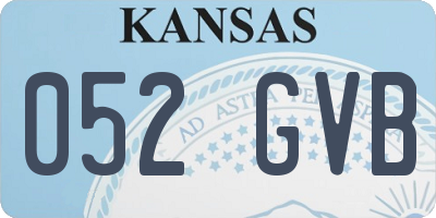 KS license plate 052GVB
