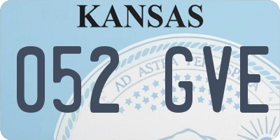 KS license plate 052GVE