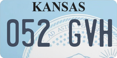 KS license plate 052GVH