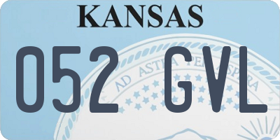KS license plate 052GVL