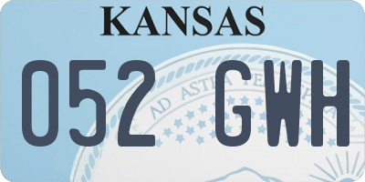 KS license plate 052GWH