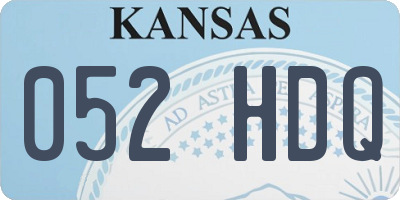 KS license plate 052HDQ