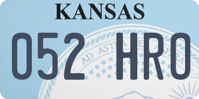 KS license plate 052HRO