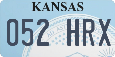 KS license plate 052HRX