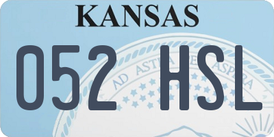 KS license plate 052HSL