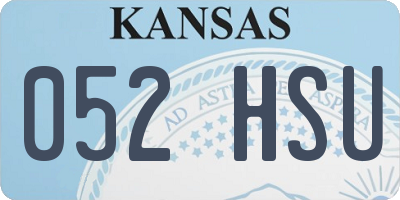 KS license plate 052HSU