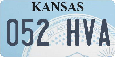KS license plate 052HVA