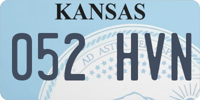 KS license plate 052HVN