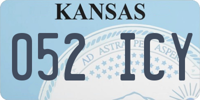 KS license plate 052ICY