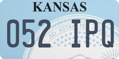 KS license plate 052IPQ