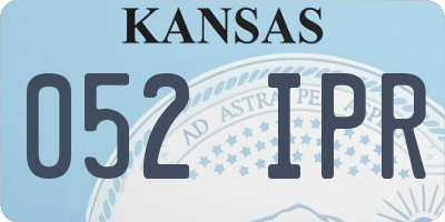 KS license plate 052IPR