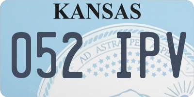 KS license plate 052IPV