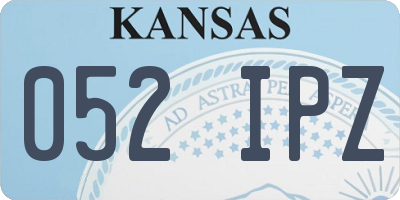 KS license plate 052IPZ
