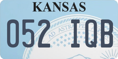 KS license plate 052IQB