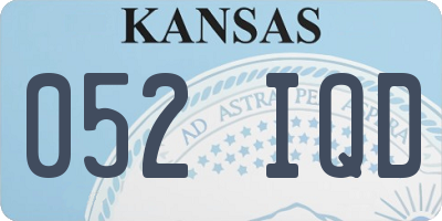 KS license plate 052IQD