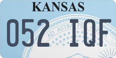 KS license plate 052IQF