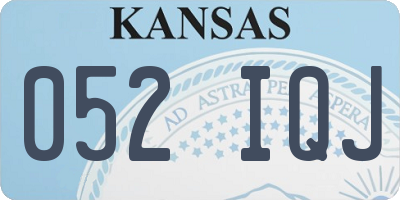 KS license plate 052IQJ