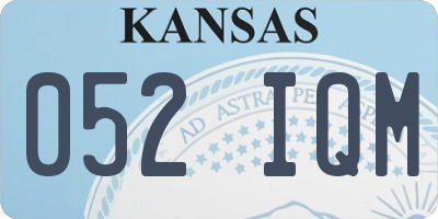 KS license plate 052IQM