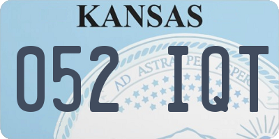 KS license plate 052IQT