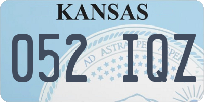 KS license plate 052IQZ