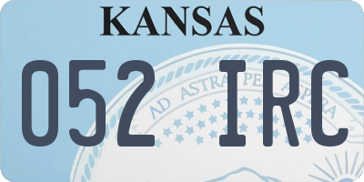 KS license plate 052IRC