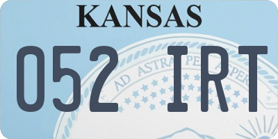 KS license plate 052IRT