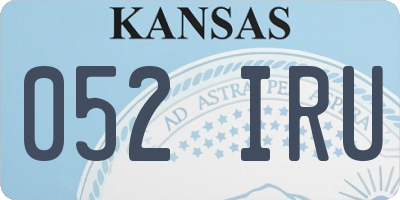 KS license plate 052IRU