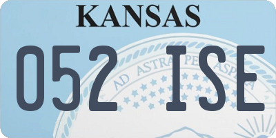 KS license plate 052ISE