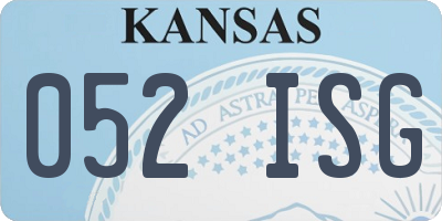 KS license plate 052ISG