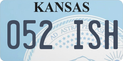 KS license plate 052ISH